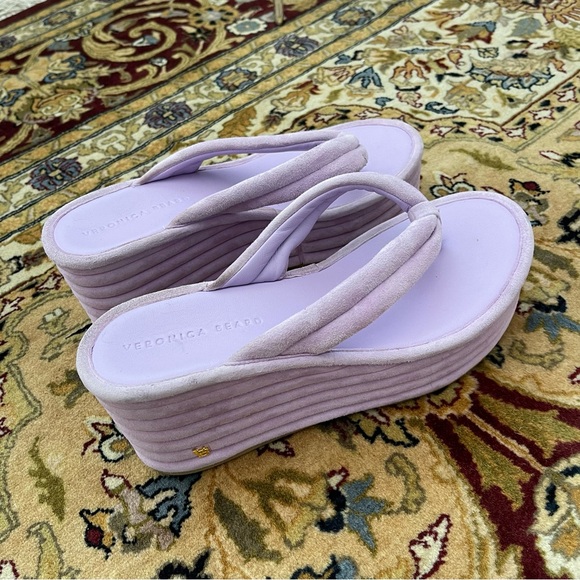 Veronica Beard Flip Flops Purple - Picture 4 of 10